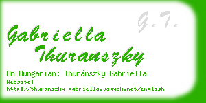 gabriella thuranszky business card